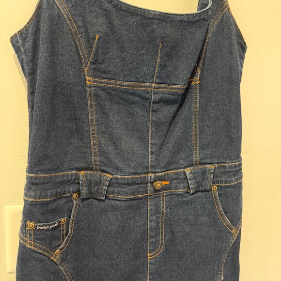 Boston Proper Denim Mini Dress | Size 8 - Picture 3 of 7